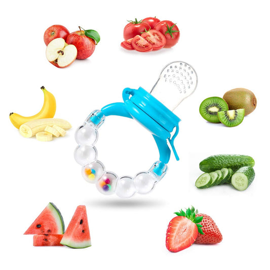 KOSHINE Obst-Sauger 2 Stück 5 Mundstücke + 125 ml Löffel und Kette