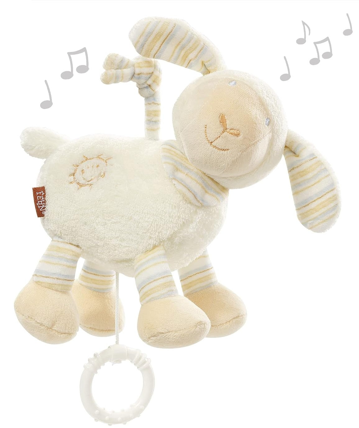 FEHN plush musical sheep hanging toy, 17 cm, Brahms' lullaby – product image 2