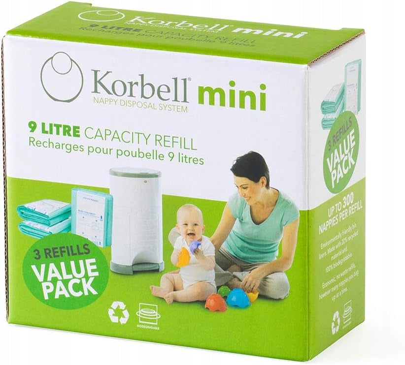Rezerve KORBELL pentru recipient de scutece 9L 3x MINI