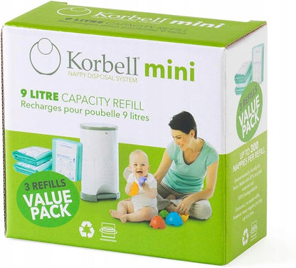 Rezerve KORBELL pentru recipient de scutece 9L 3x MINI