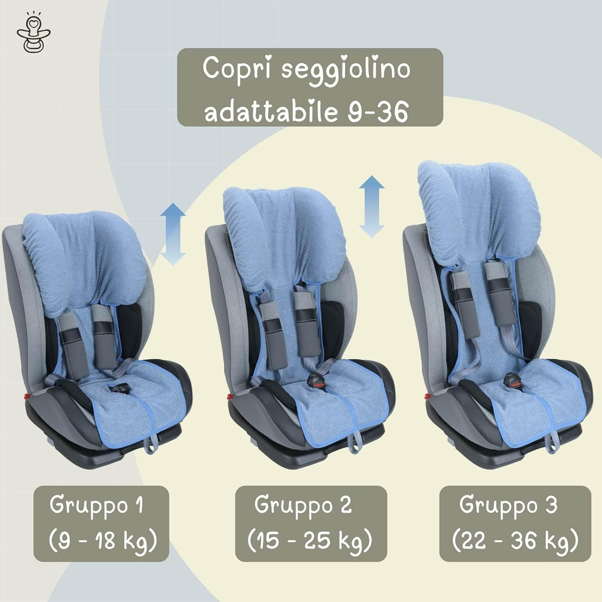 BABY IDEA potah na autosedačku UNIVERZÁLNÍ GR1/2/3