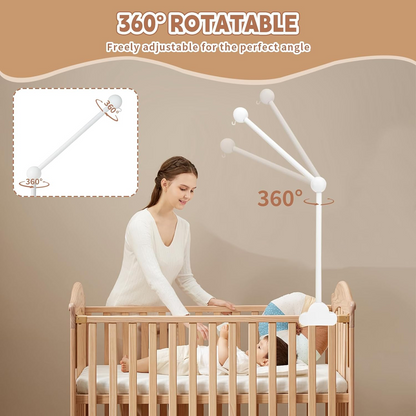 DŘEVĚNÝ držák kolotoče na postýlku