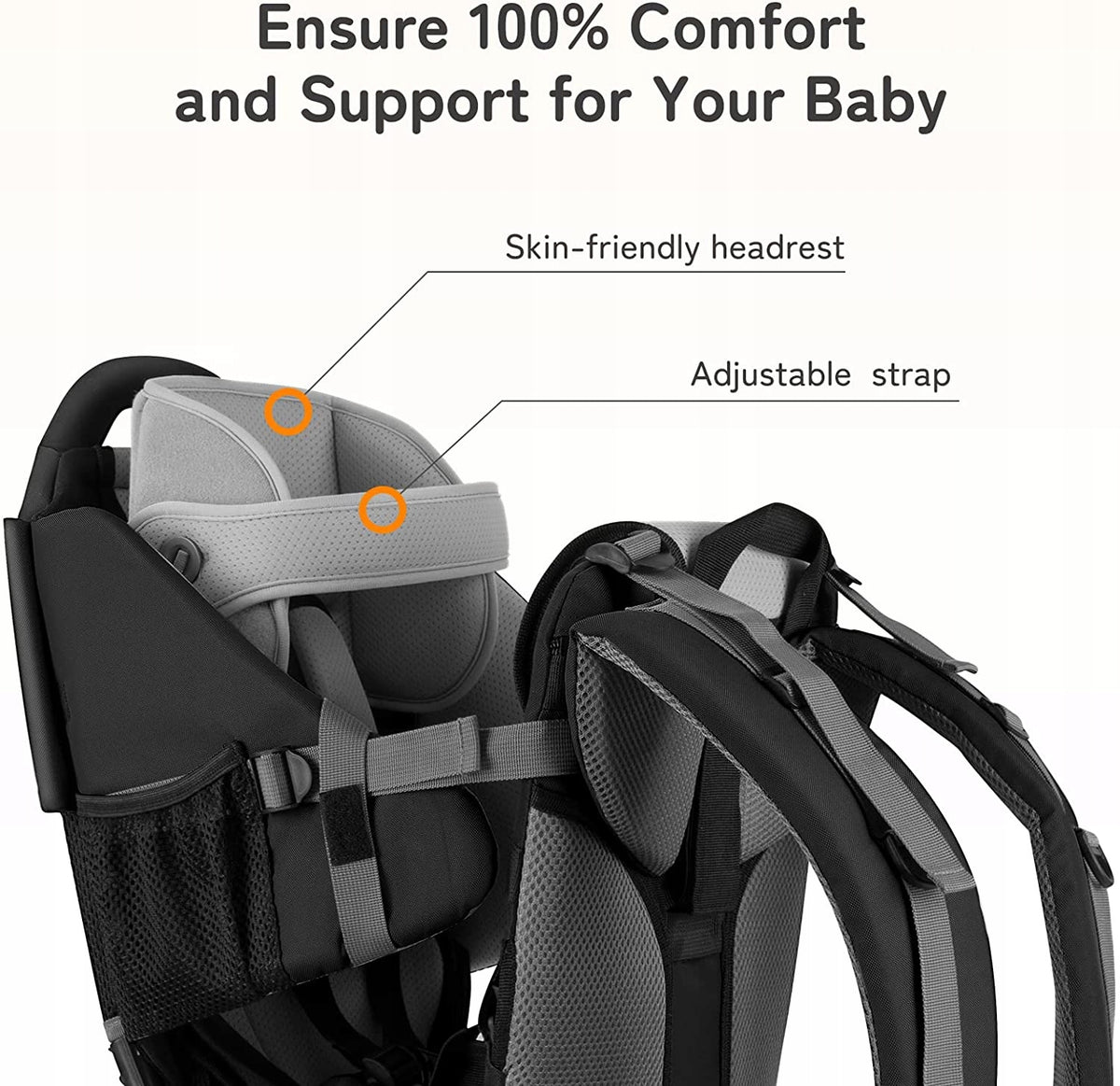 BESREY KRAXE hiking carrier with frame and canopy