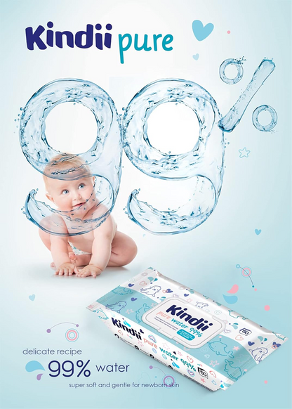 KINDII Pure Water 99 wet wipes x60
