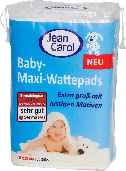 JEAN CAROL cotton cosmetic pads 9x11 cm, 60 pieces