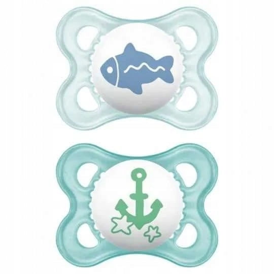 MAM ORIGINAL Beruhigungssauger 2–6 Monate, Sterilisierbox, Kautschuk