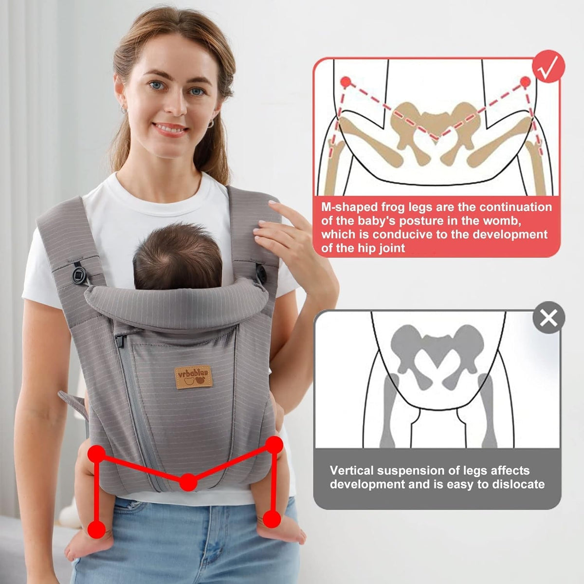 VRBABIES marsupiu ergonomic