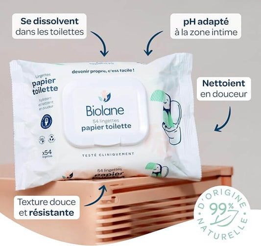 BIOLANE toaletní ubrousky 5×54 ks