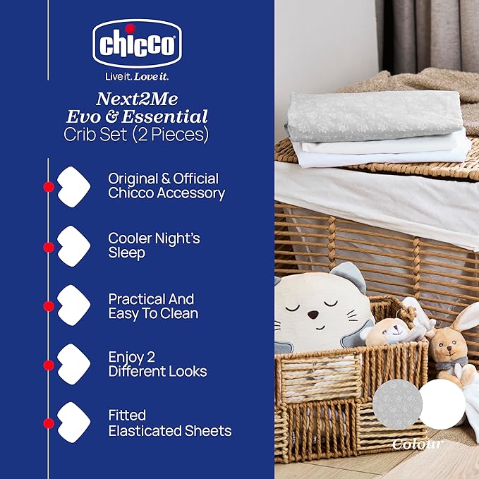 CHICCO NEXT2ME prostěradlo do postýlky x2 50x83cm