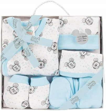 DISNEY BABYlayette setsize 0-6 mcolour white and bluekaftan, romper, cap, gloves, bibmaterial cottonfree of