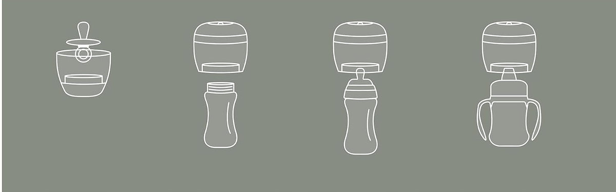 NUVITA MellyPlus 2 handheld UV sterilizer for bottle nipples, 2 minutes