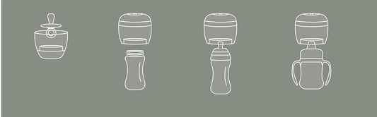NUVITA MellyPlus 2 handheld UV sterilizer for bottle nipples, 2 minutes