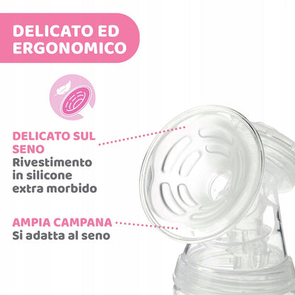 CHICCO Naturally elektromos mellszívó, rózsaszín