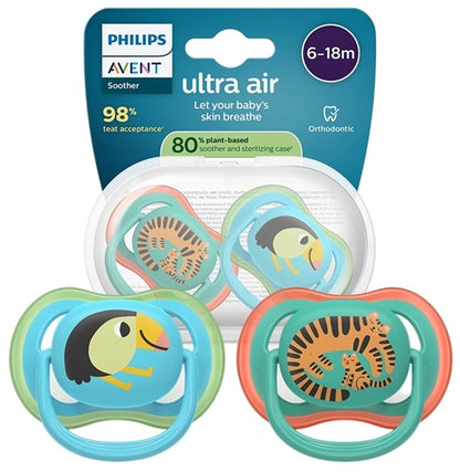 PHILIPS AVENT Ultra Air pacifiers x 2, 6–18 months