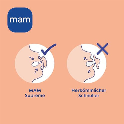MAM Supreme Day&Night silikonový dudlík 0-6m x4 SVÍTÍCÍ