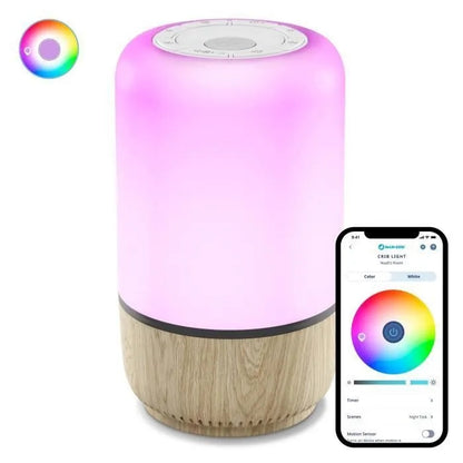MAXI-COSI Soothe noční LED lampička s reproduktorem aplikace Connected Home