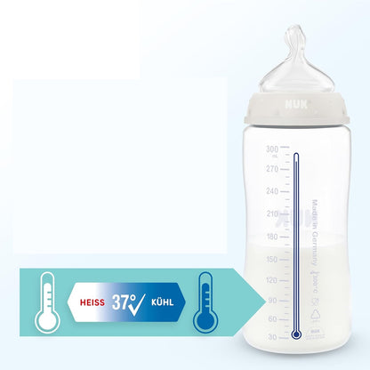 NUK First Choice fľaša 300 ml, cumlík M so stredným prietokom, od 3 mesiacov, VEĽRYBA