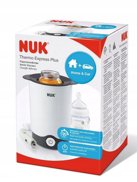 NUK Thermo Express Plus podgrzewacz do butelek 4 "O biało-czarny, do butelek i słoiczków, Home & Car