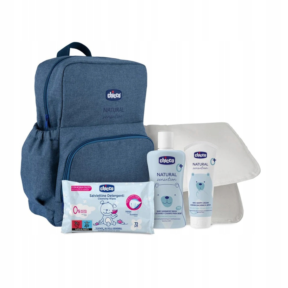 CHICCO Natural batoh na pleny a příslušenství + kosmetika