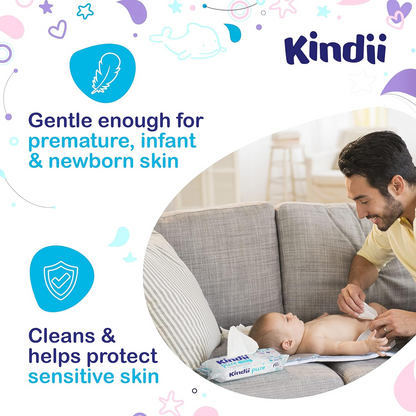 KINDII Pure Water 99 wet wipes x60