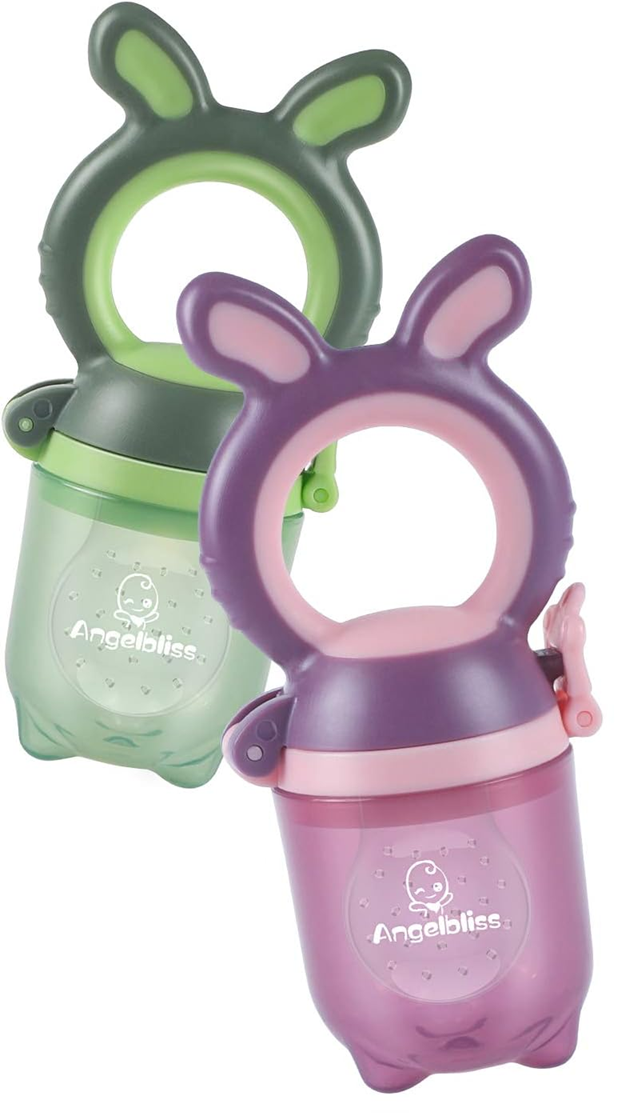 ANGELBLISS kousátko podavač na ovoce pro děti 3-12m 2 kusy 6 náustků
