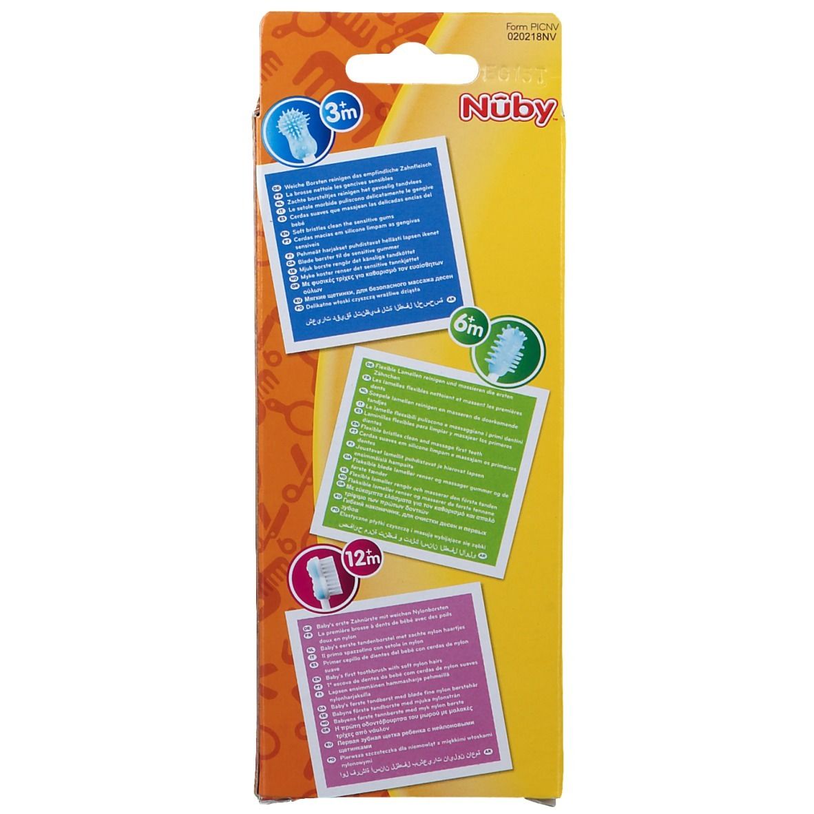 Nuby ID754 modré zubní kartáčky x3