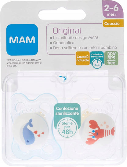 MAM ORIGINAL Beruhigungssauger 2–6 Monate, Sterilisierbox, Kautschuk – Produktfoto 3