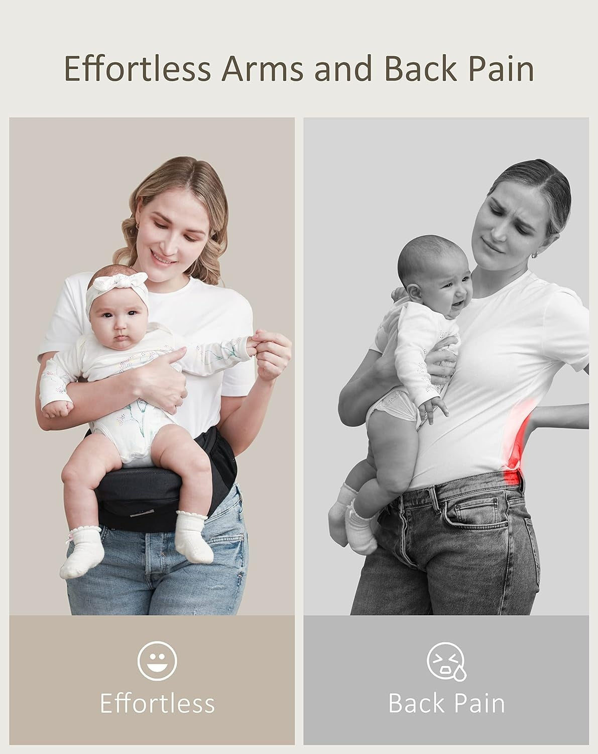 BABYMUST car seat, hip seat carrier