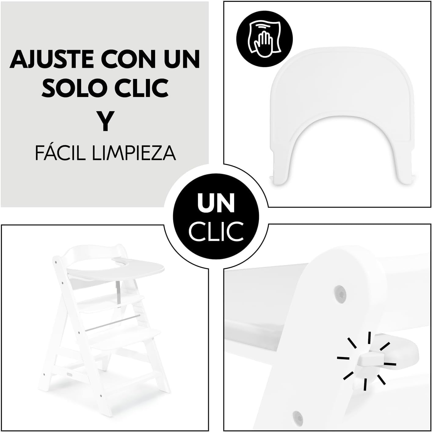 HAUCK Alpha Click Tray Tischplatte für den Hochstuhl Alpha+ Beta+ – Produktfoto 3