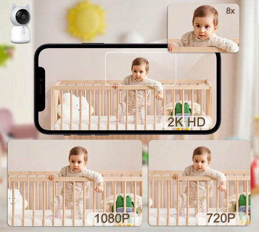 EYRIZON dálkově ovládaná elektronická chůvička 5" 2K HD + aplikace