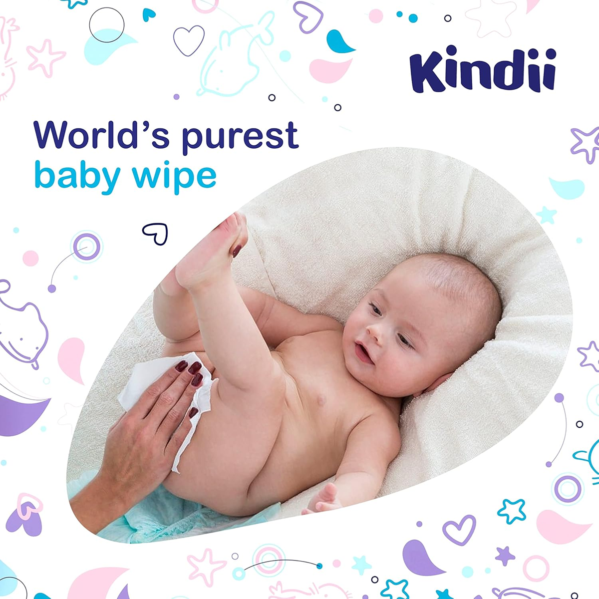KINDII Pure Water 99 wet wipes x60