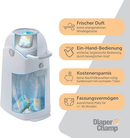 DIAPER CHAMP pelenkakuka szemeteszsákokra +/-50 pelenka