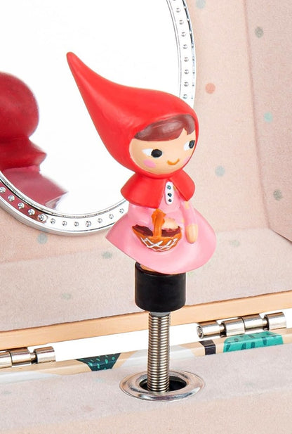 TROUSSELIER wooden magnetic music box LITTLE RED RIDING HOOD