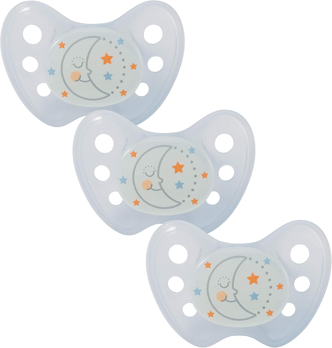 DENTISTAR NIGHT Silikon-Schnuller 3er-Pack 0–6 Monate