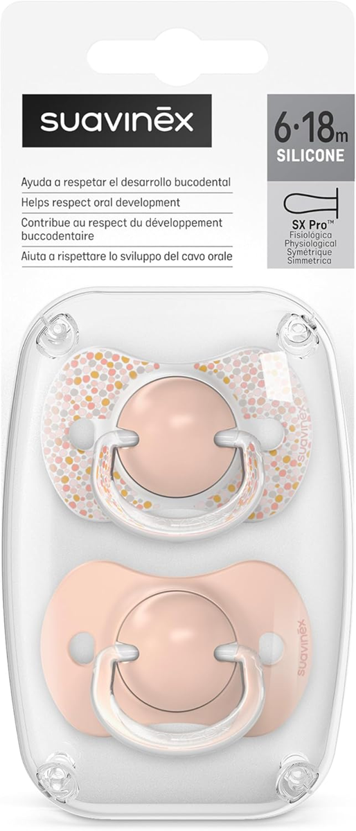 SUAVINEX chupete SX PRO x2 de silicona 6-18 meses