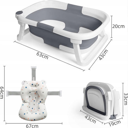 GLENMORE foldable bathtub with drain + INSERT