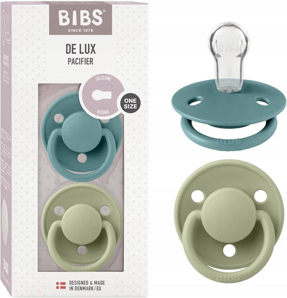 BIBS DE LUX silicone pacifiers, 2-pack, 0–3 years