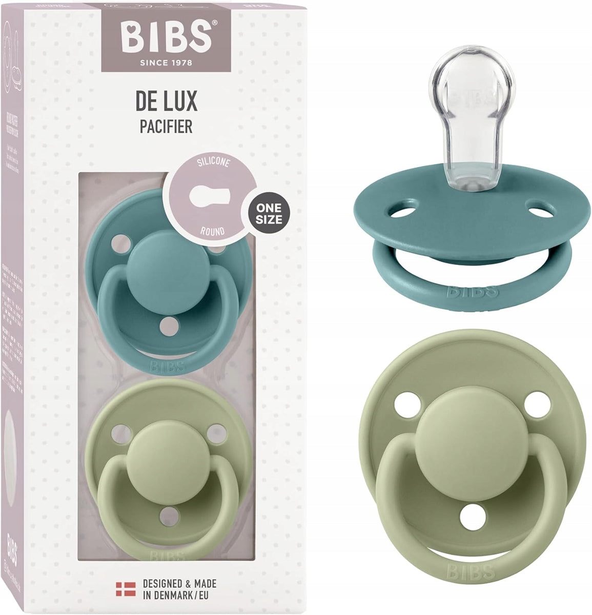 2 pacifiers material: silicone