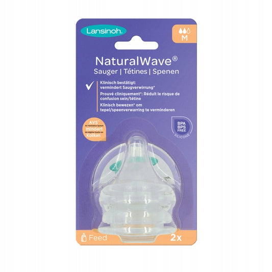 LANSINOH NaturalWave flessenspenen 3m+
