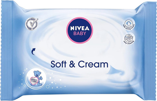 NIVEA BABY vlhčené ubrousky SOFT&CREAM x63