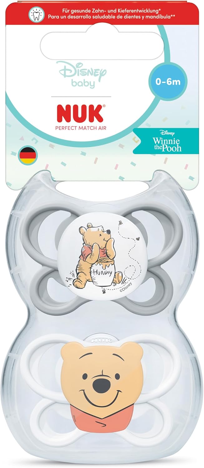 NUK Winnie the Pooh Air silicone pacifiers 0-6m x2