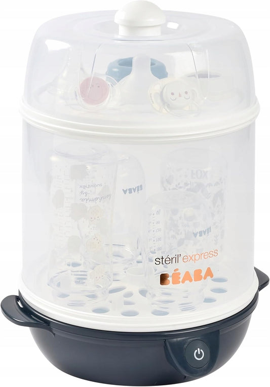 BEABA Steril'Express 2-in-1 STEAM STERILIZER + tongs and measuring cup
