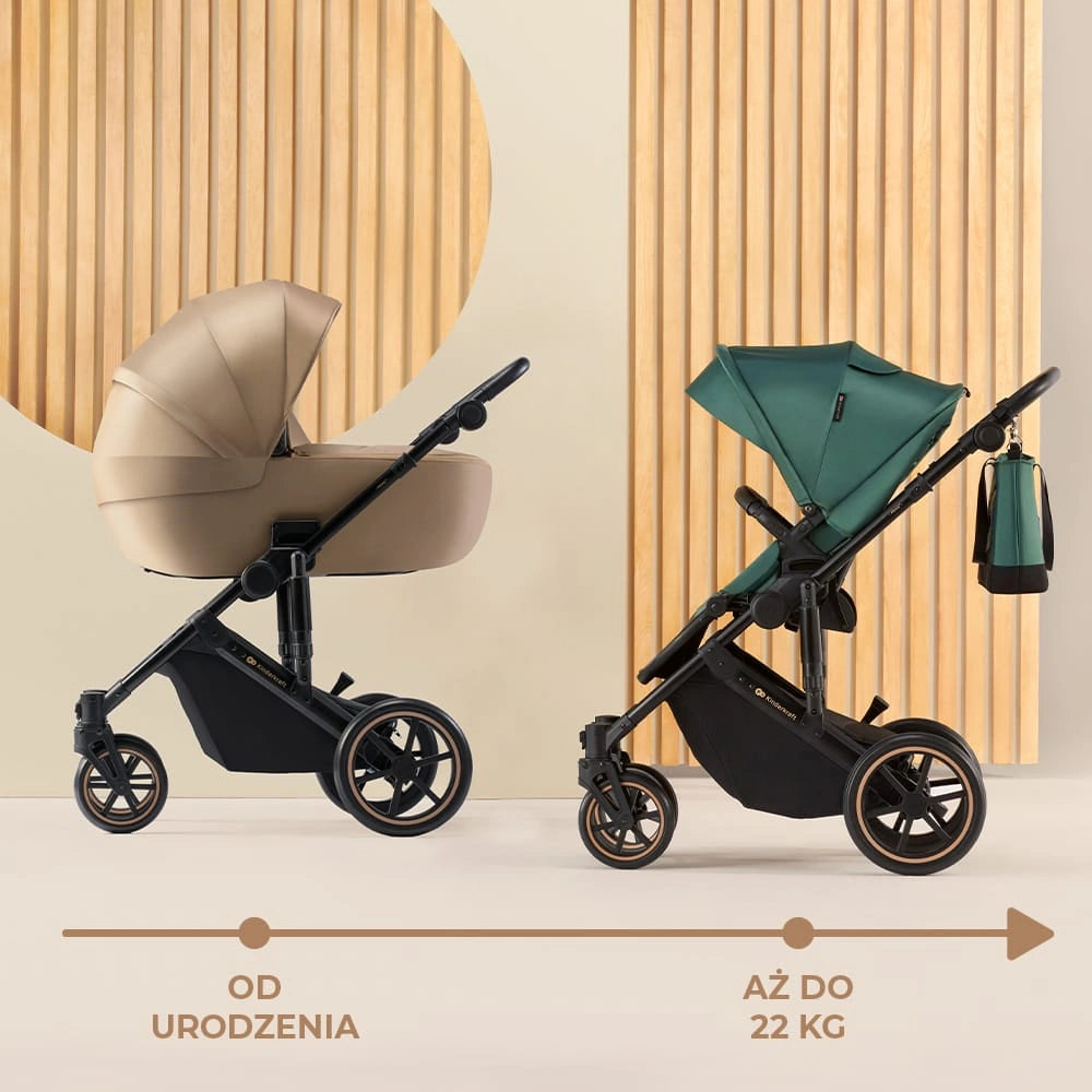 KINDERKRAFT PRIME2 PRO 3-in-1 multifunction stroller up to 22kg + MINK PRO car seat