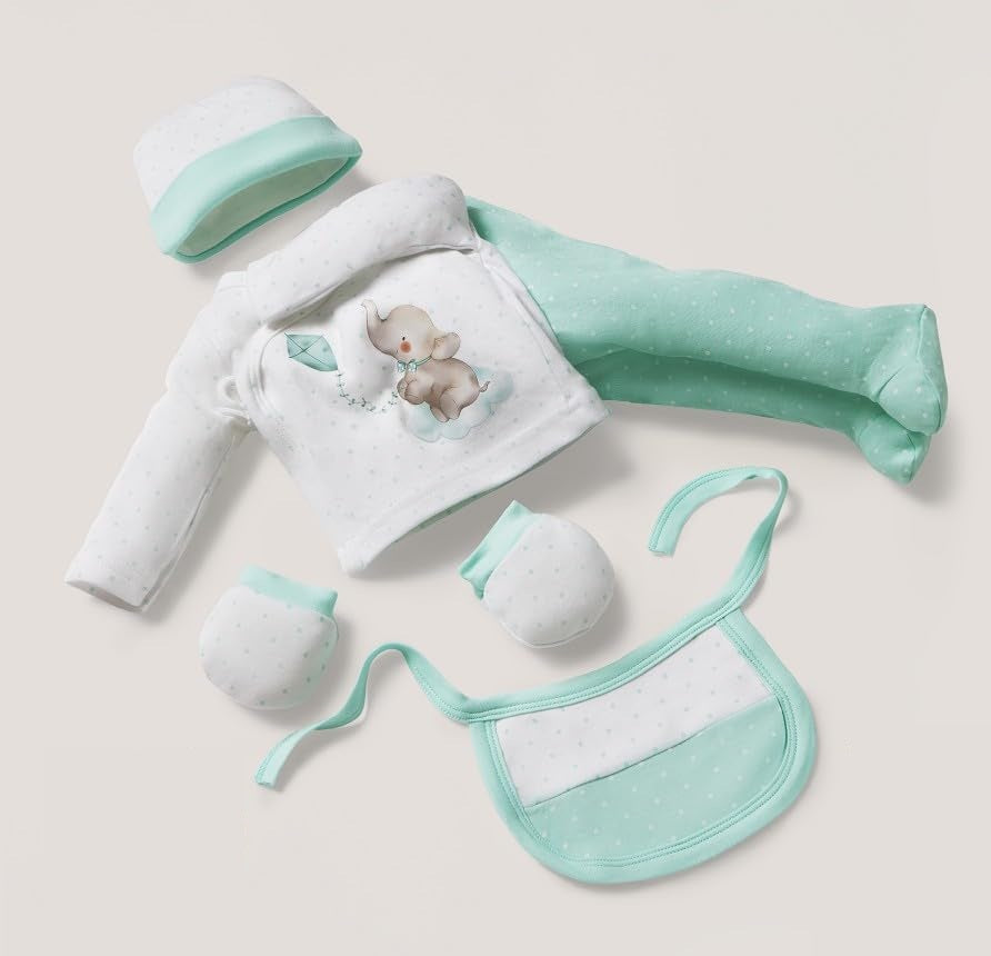 INTERBABY cotton gift set: pajamas, hat, socks, bib, tights – product image 2