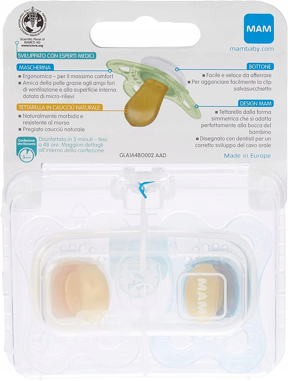 MAM ORIGINAL Beruhigungssauger 2–6 Monate, Sterilisierbox, Kautschuk – Produktfoto 4