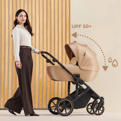 KINDERKRAFT PRIME2 PRO 3w1 wózek wielofunkcyjny do 22kg + fotelik MINK PRO – DARK GREEN – zdjęcie 11