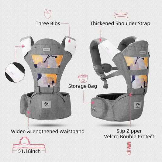 BELLABABY portabebés ergonómico con cinturón lumbar 3 en 1 0-36 meses