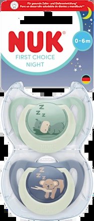 NUK First Choice Night ciucci 0-6 mesi.