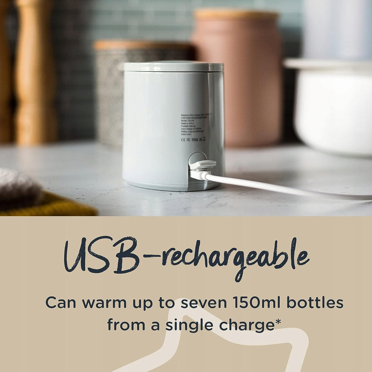 TOMMEE TIPPEE LetsGo cestovní ohřívač USB