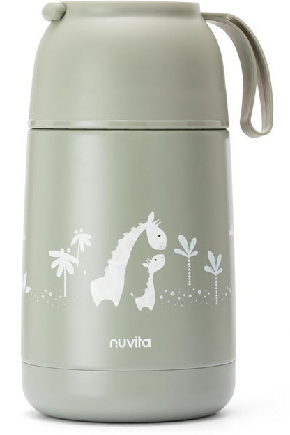 NUVITA 4475 Speisethermoskanne aus Edelstahl, 620 ml, 0+, GIRAFFEN